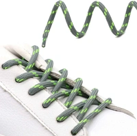 GRAH SANGRAH® (2 Pair) Shoelaces for Hiking Shoes, Outdoor Walking Sneakers, Outdoor Hiking, Climbing, Basketball, Work Boot, Running , Sport Shoes - 120 cm, Light Grey Green